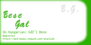 bese gal business card
